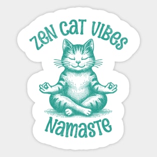 Namaste Cat Sticker